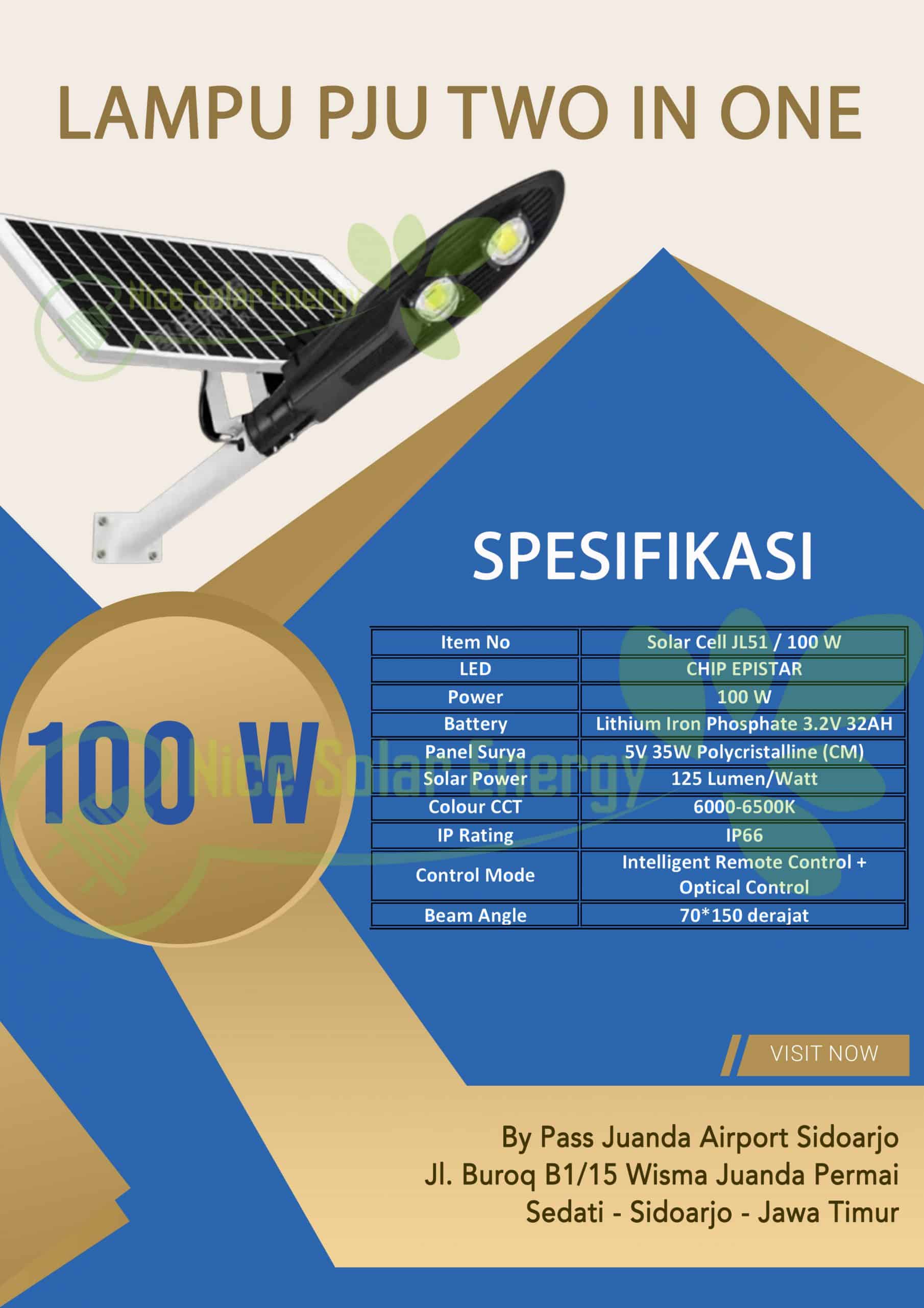 Lampu PJU Two in One 100W