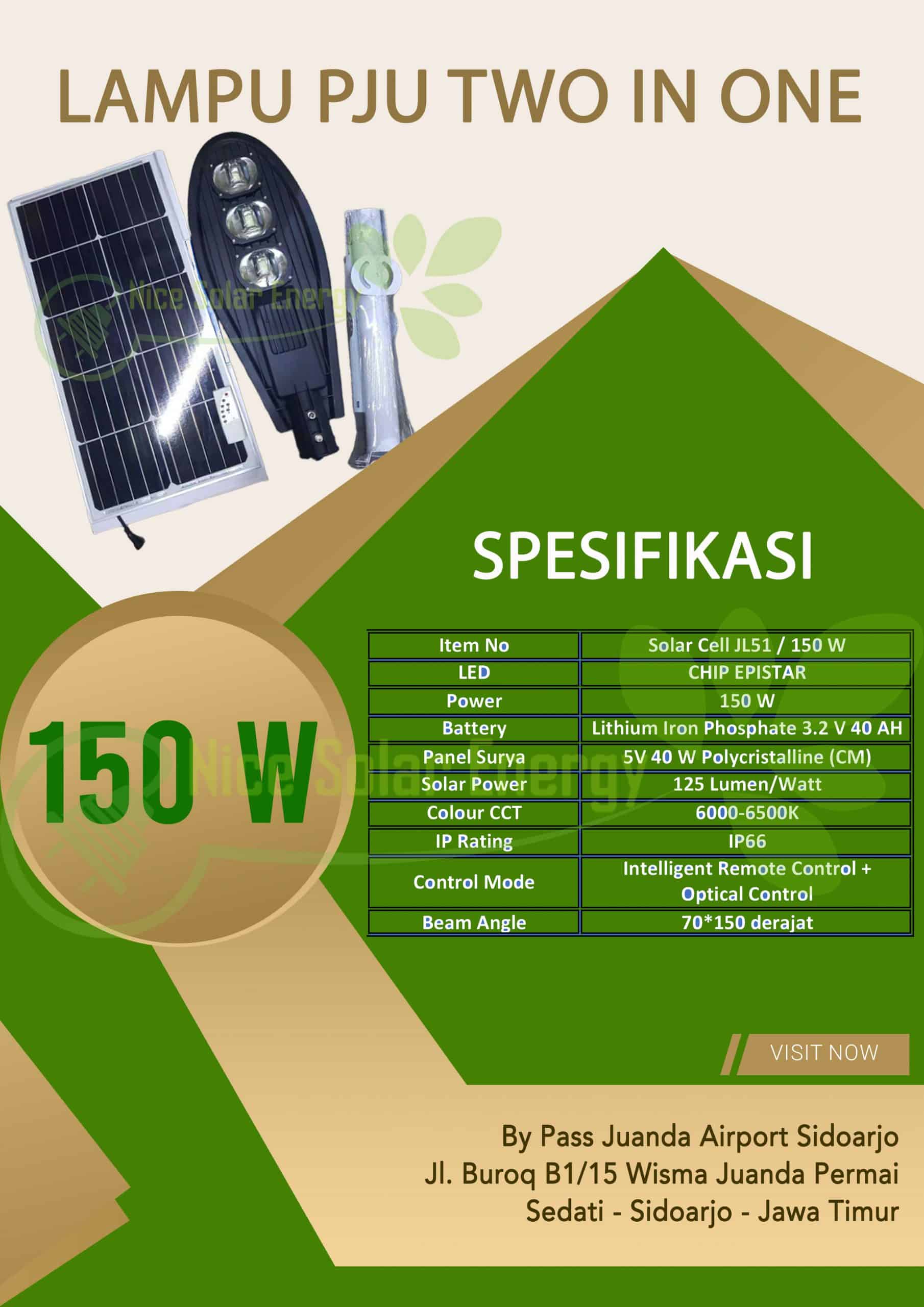 Lampu PJU Two in One 150W